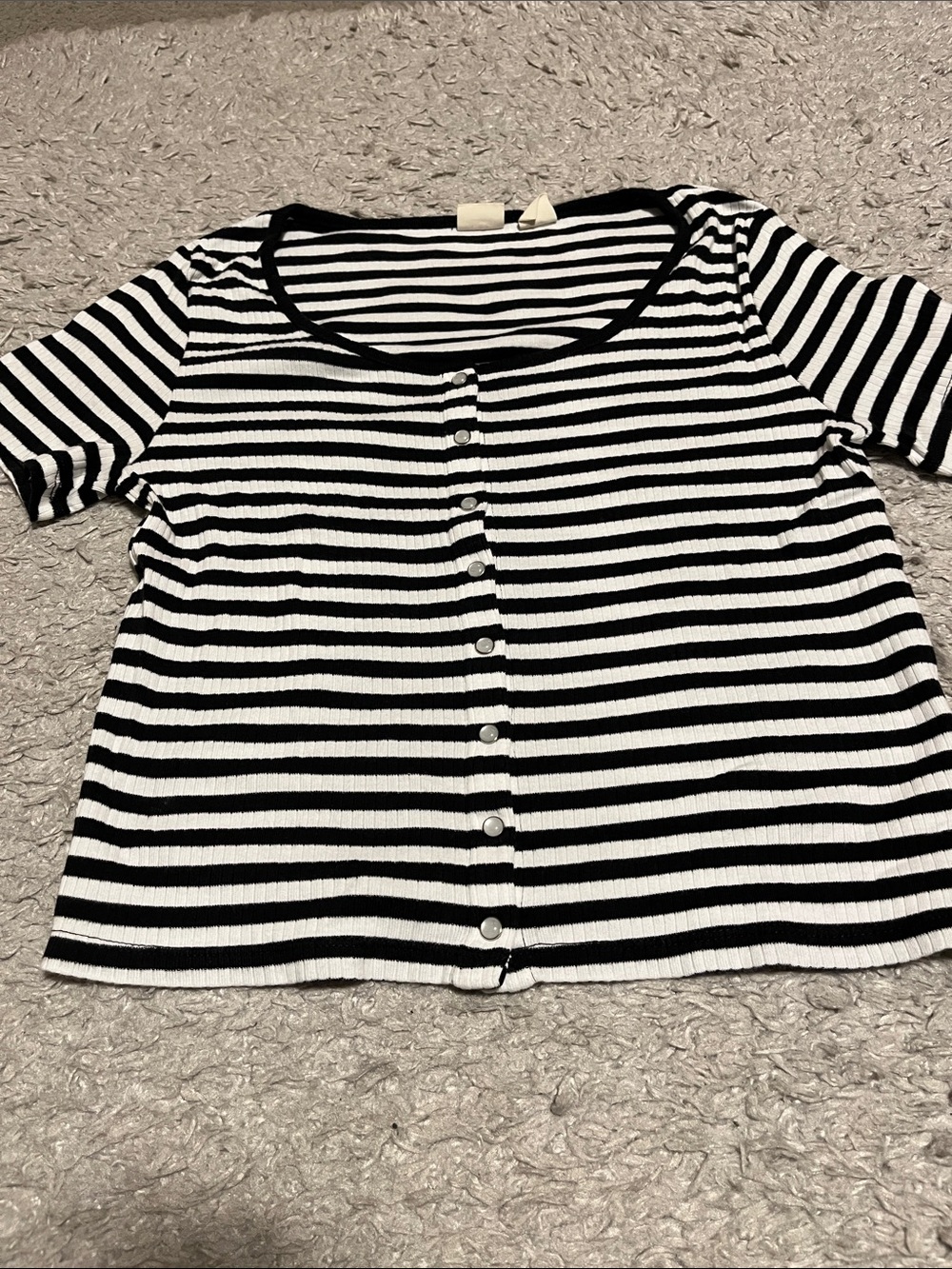 Levi's Navy blue  and White Striped Button-Down Tee